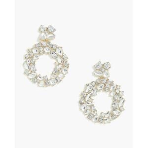 J. Crew Crystal Wreath Earrings Clear Rhinestone